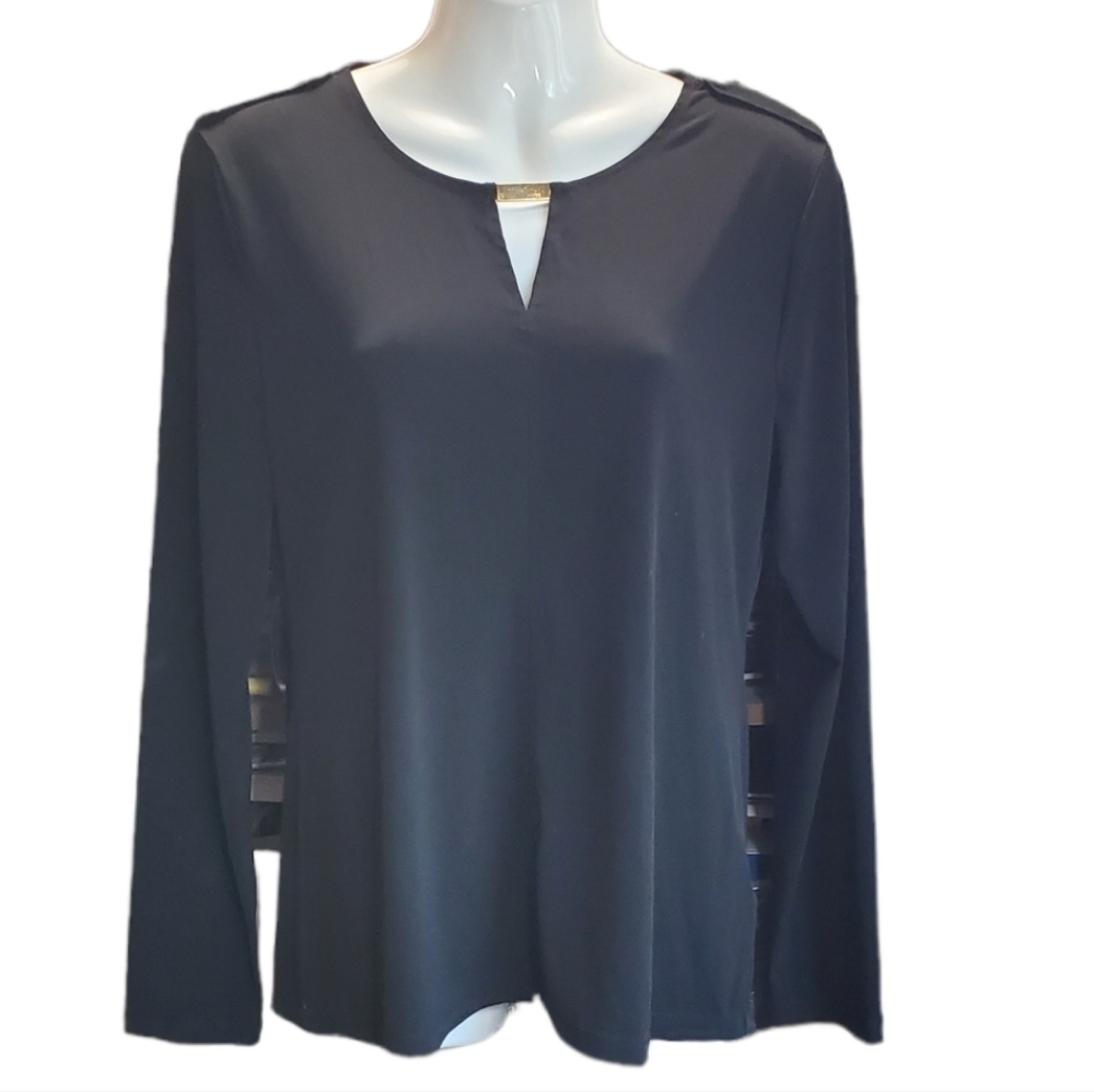 Banana Republic black stretch blouse M